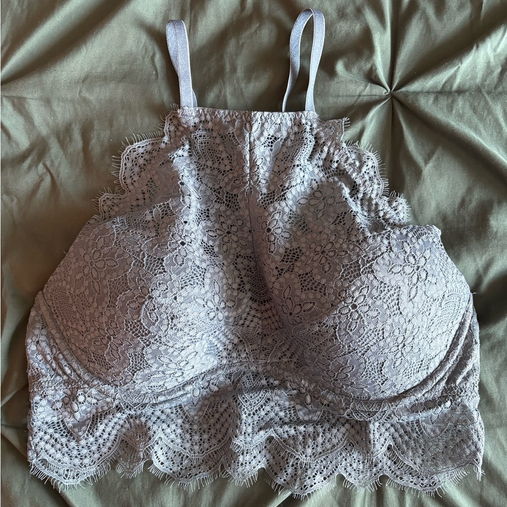 Victoria's Secret Lace Bralette - Dusty Blue